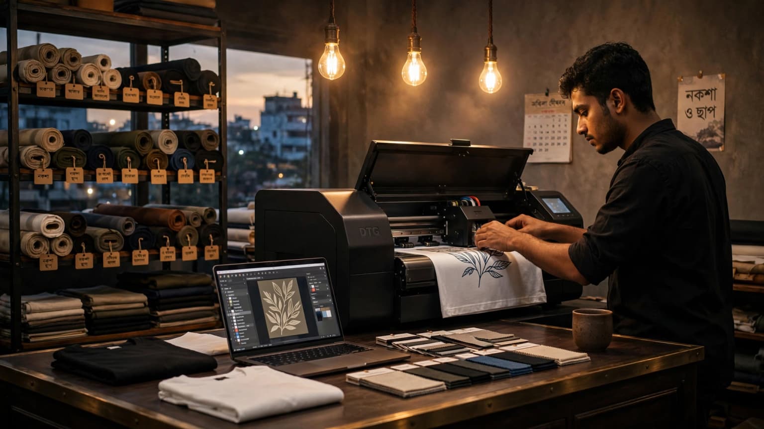 Rongin Fit printing studio in Dhaka